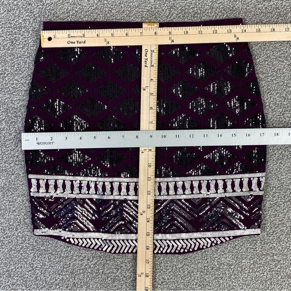 Express Geometric Diamond Print Sequin Bodycon Mi… - image 8